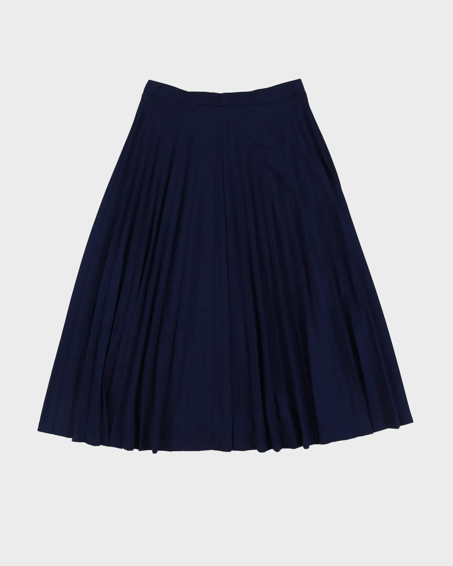 00s Blue Pleated Midi Skirt - S