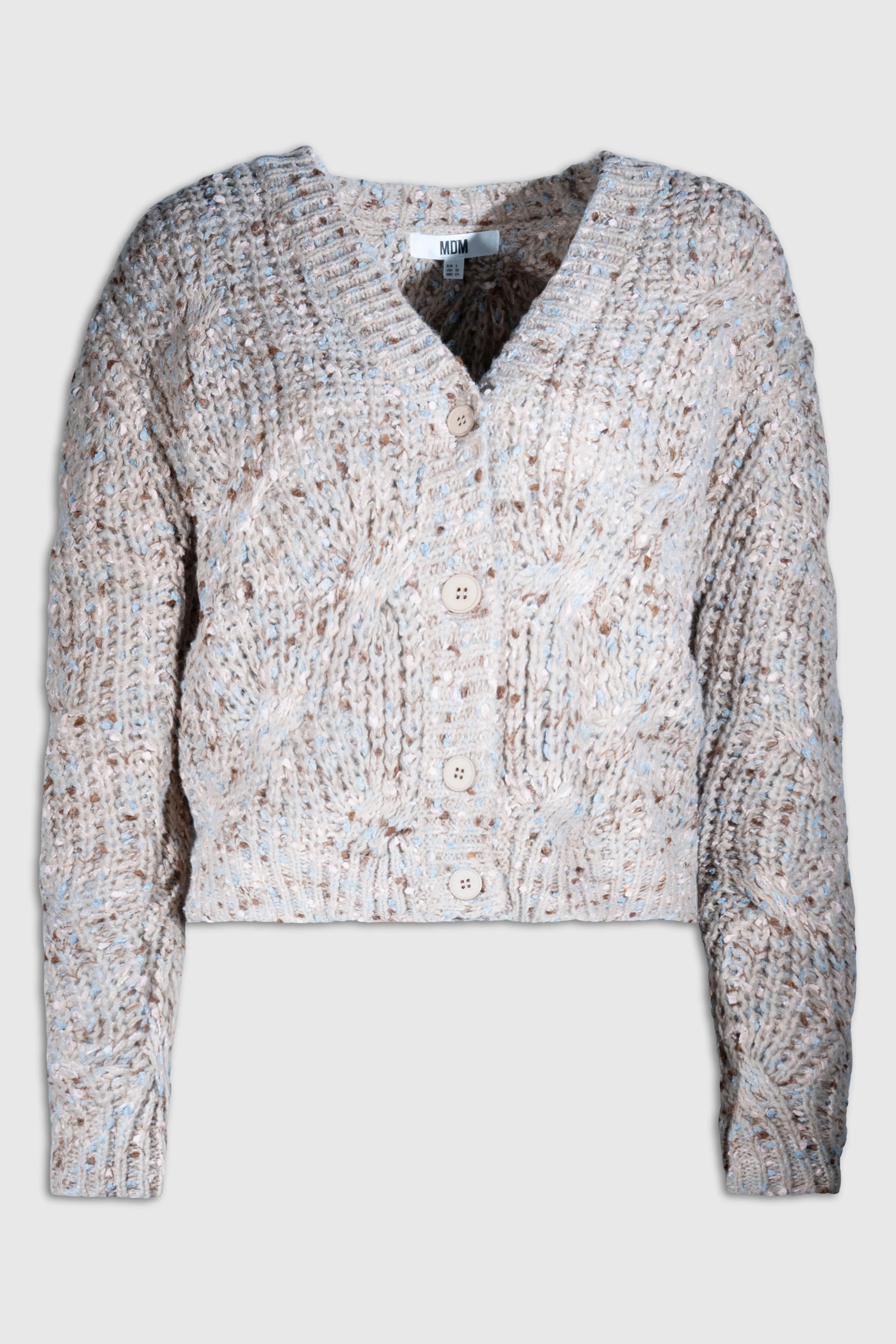 15120018 Big Cable Cardigan - Sand