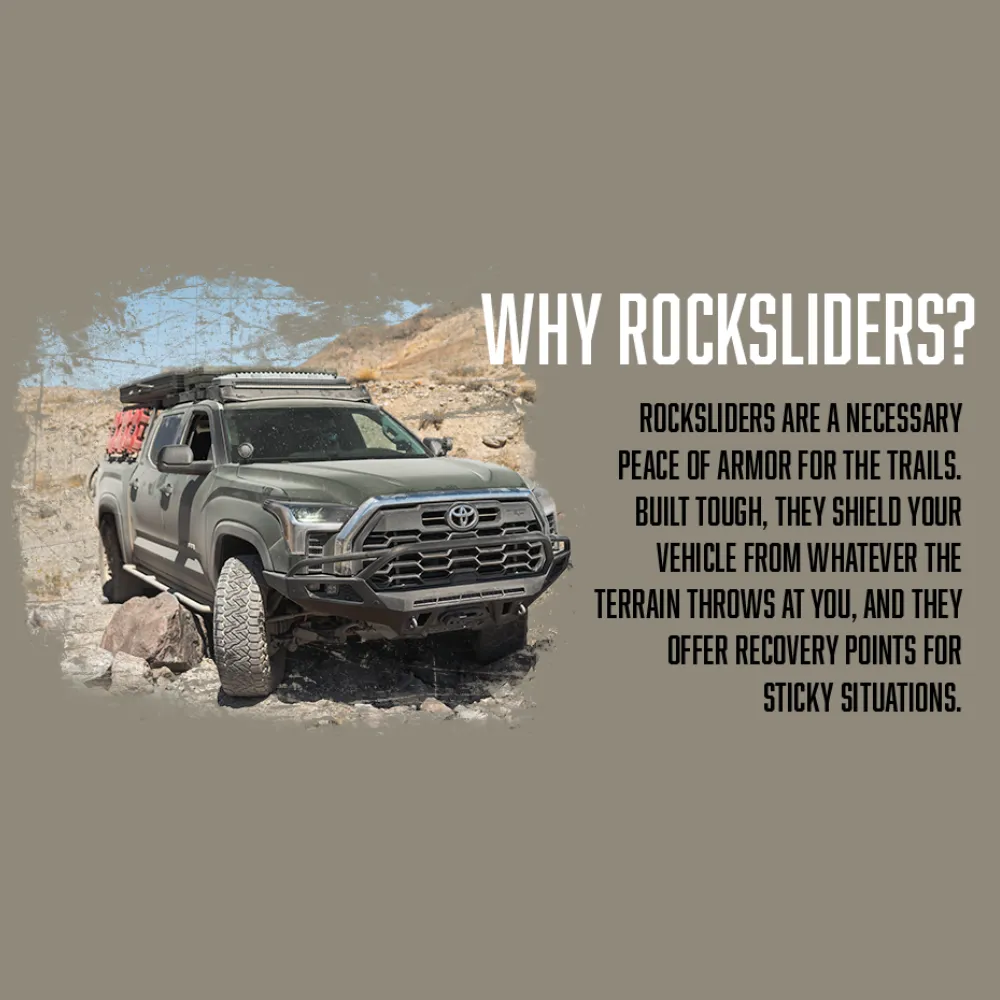 2024  Toyota Tacoma Overland Bolt-On Rock Sliders