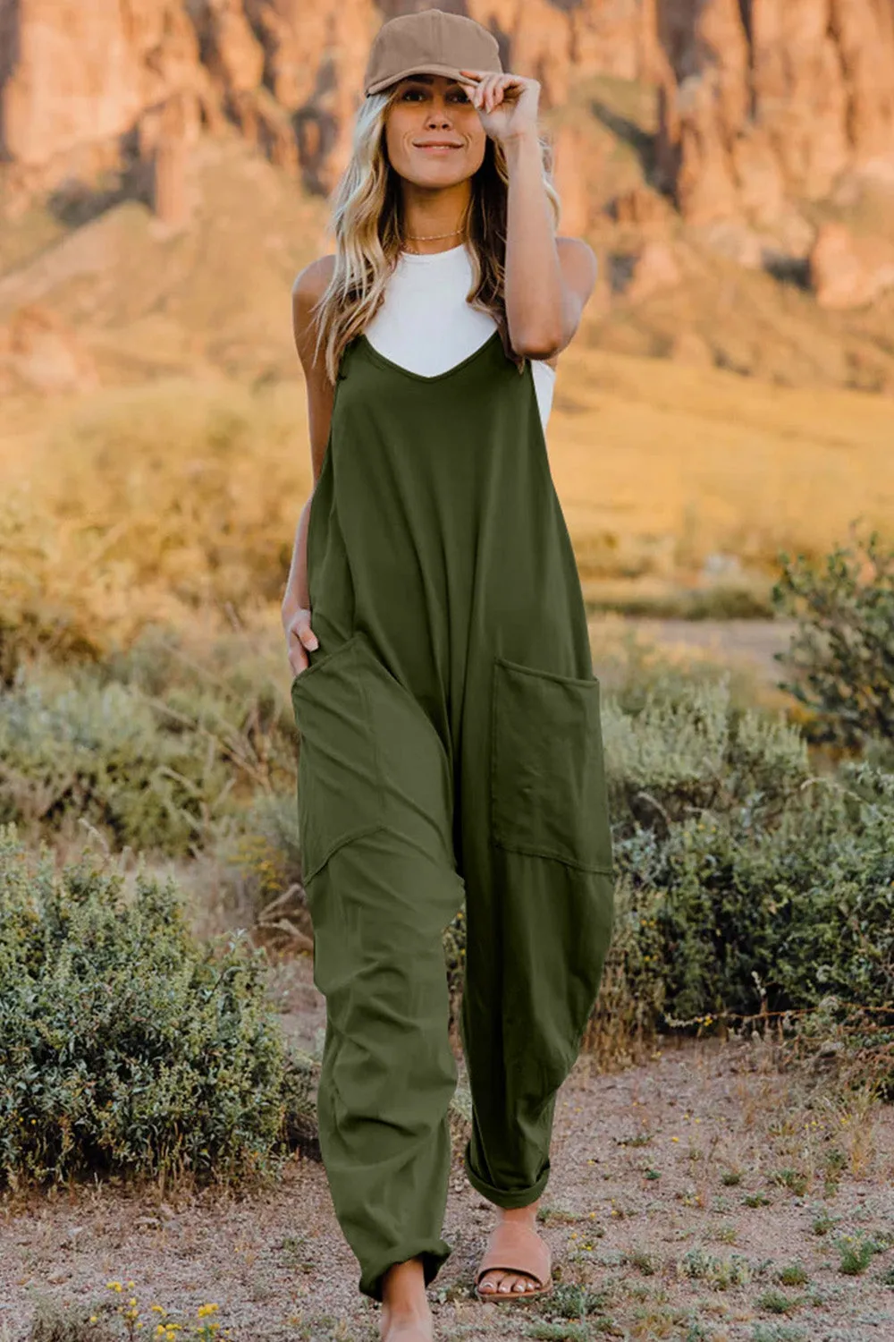 5 Comfy V-Neck Jumpsuits ( S - 3X)