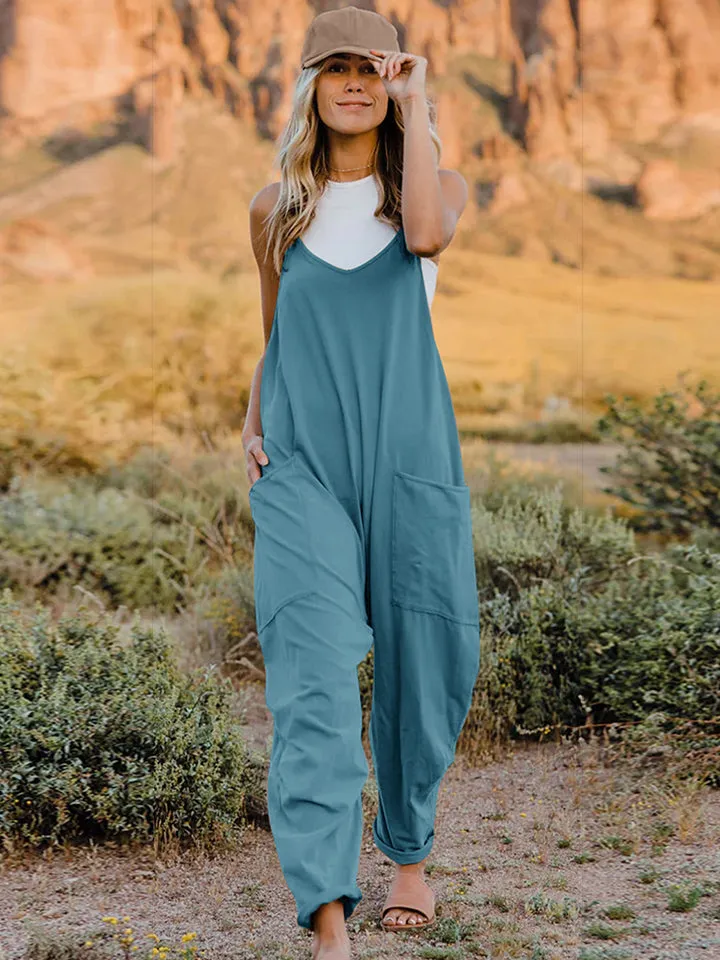 5 Comfy V-Neck Jumpsuits ( S - 3X)