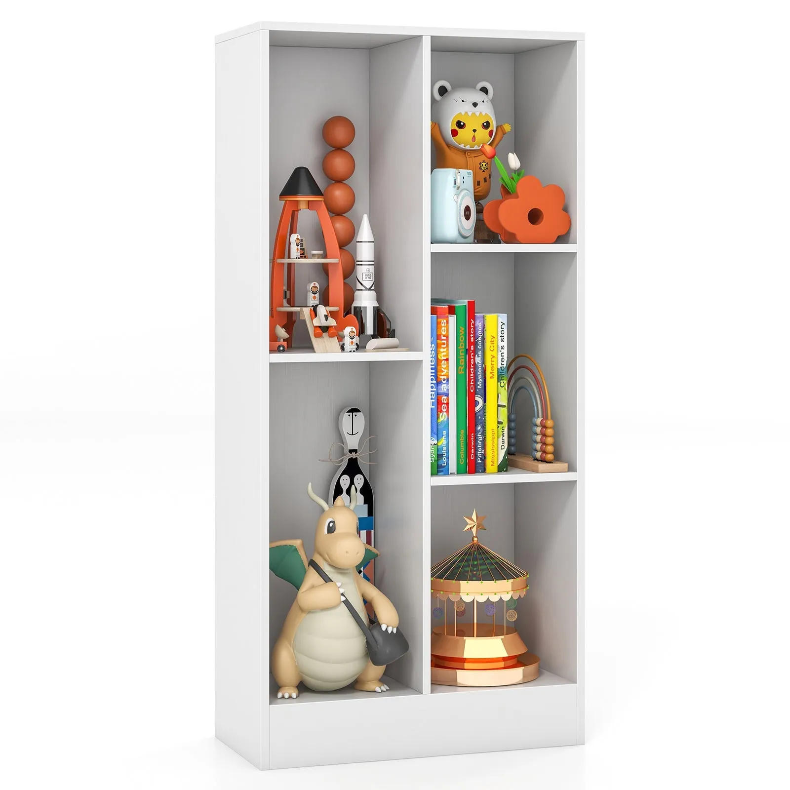 5 Cube Bookcase for Kids-White