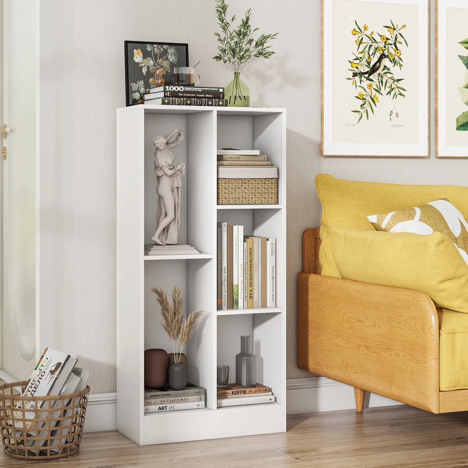 5 Cube Bookcase for Kids-White