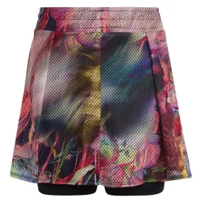 adidas Melbourne Tennis Skirt (Girls) - Multicolour/Black