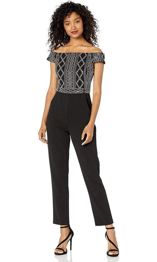 Adrianna Papell AP1E206601 Off Shoulder Jumpsuit