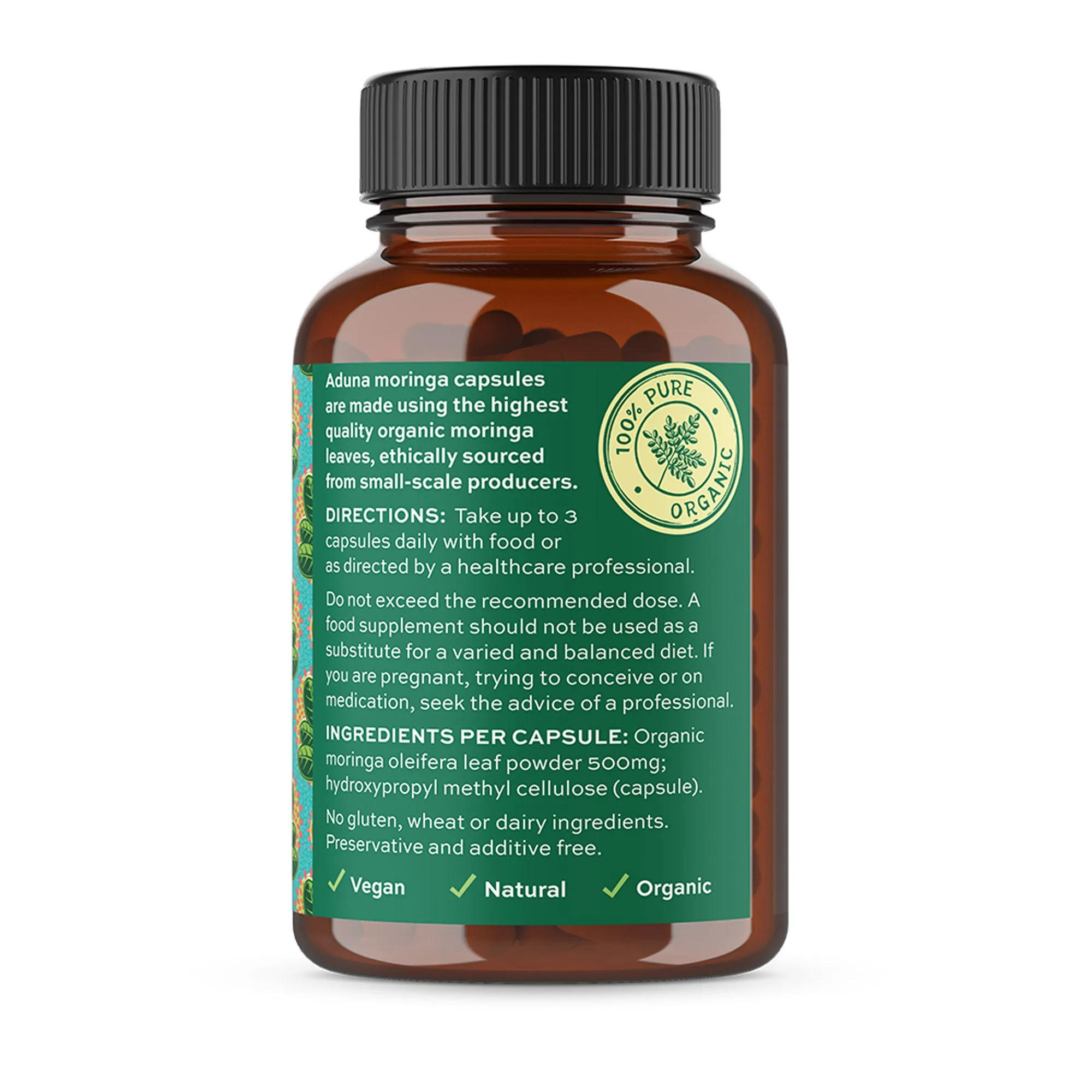 Aduna Organic Moringa Capsules (180 Capsules)