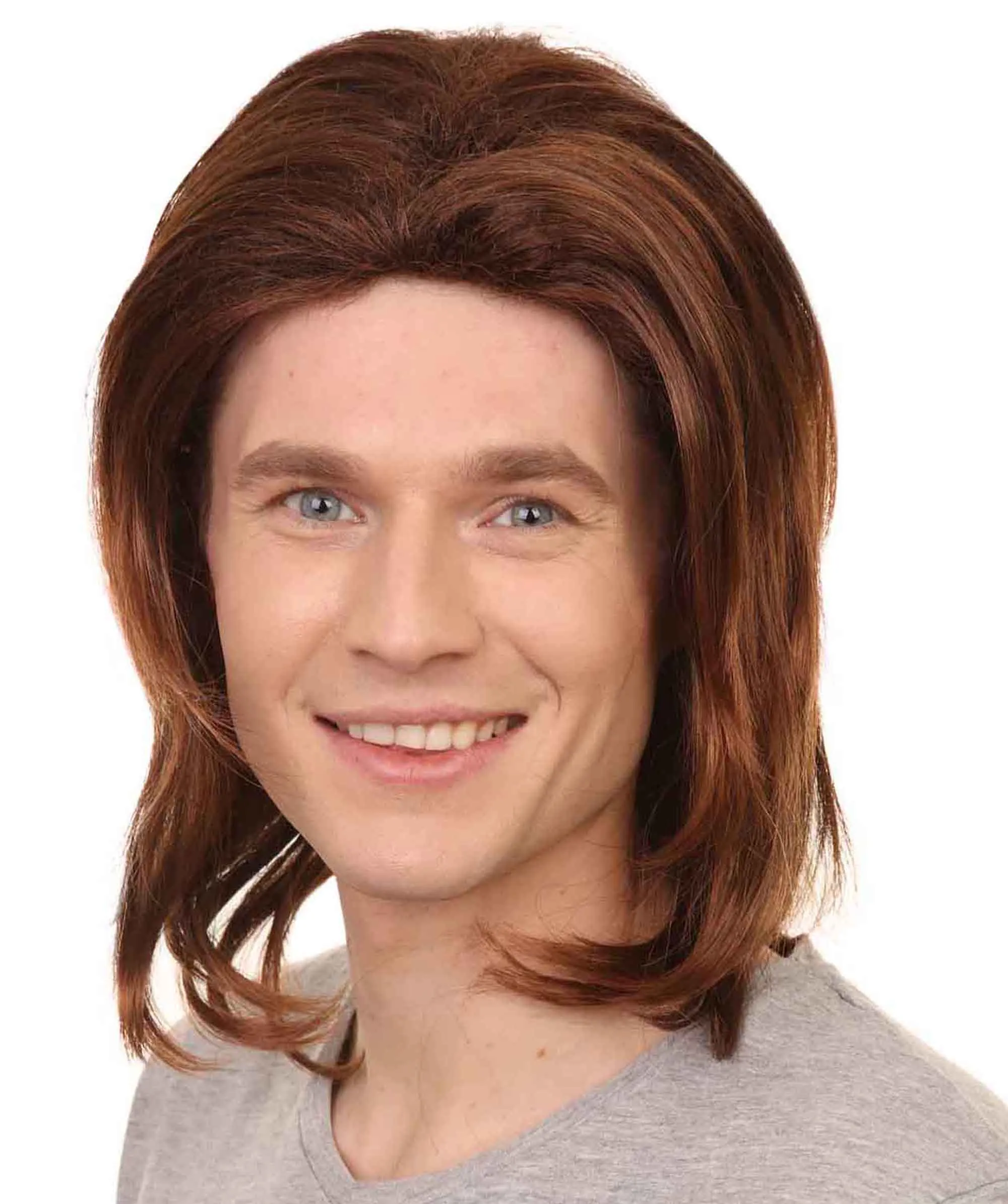 Adut Men's Fancy Wig | Cosplay Brown Wig | Premium Breathable Capless Cap.