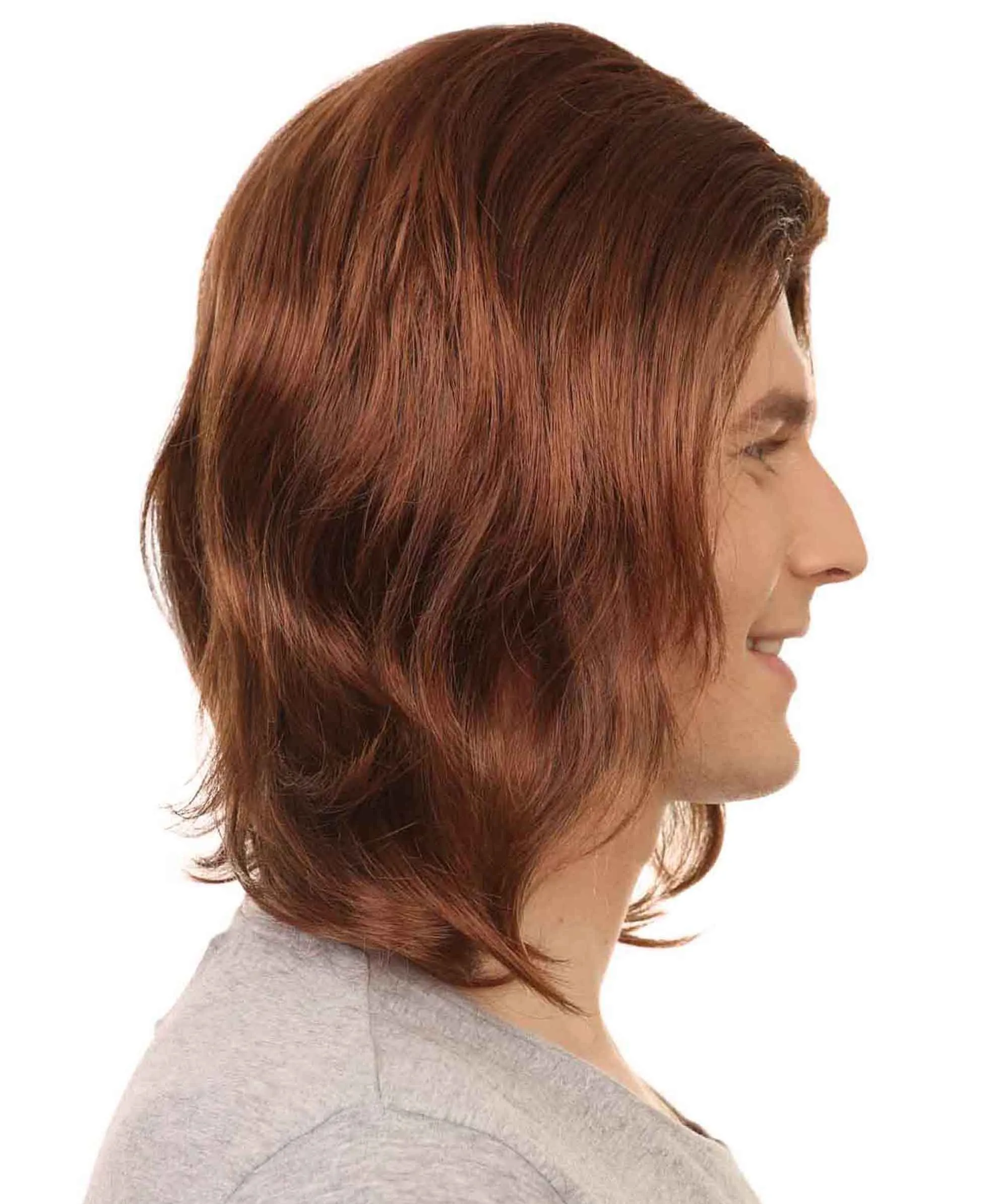 Adut Men's Fancy Wig | Cosplay Brown Wig | Premium Breathable Capless Cap.