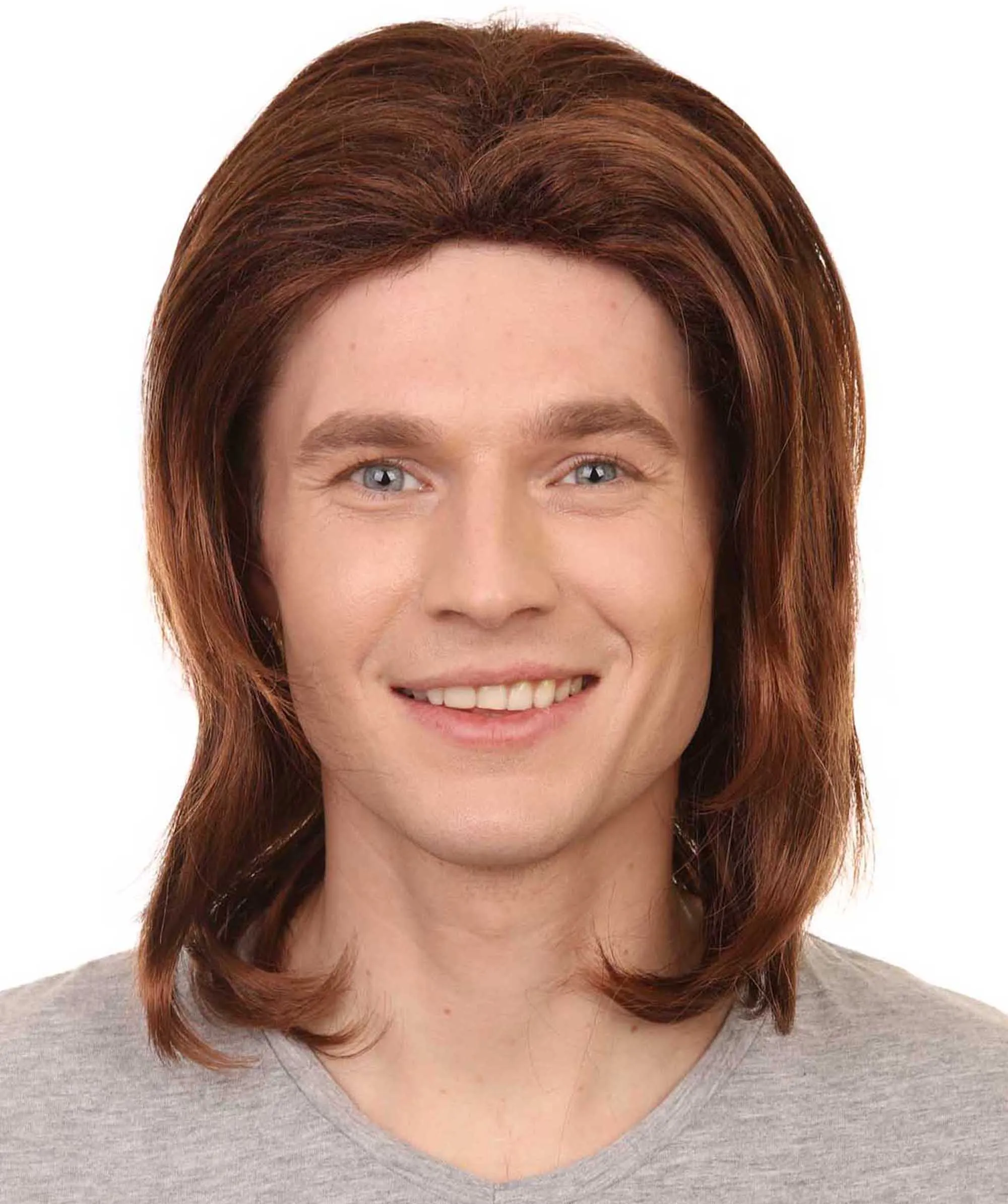 Adut Men's Fancy Wig | Cosplay Brown Wig | Premium Breathable Capless Cap.