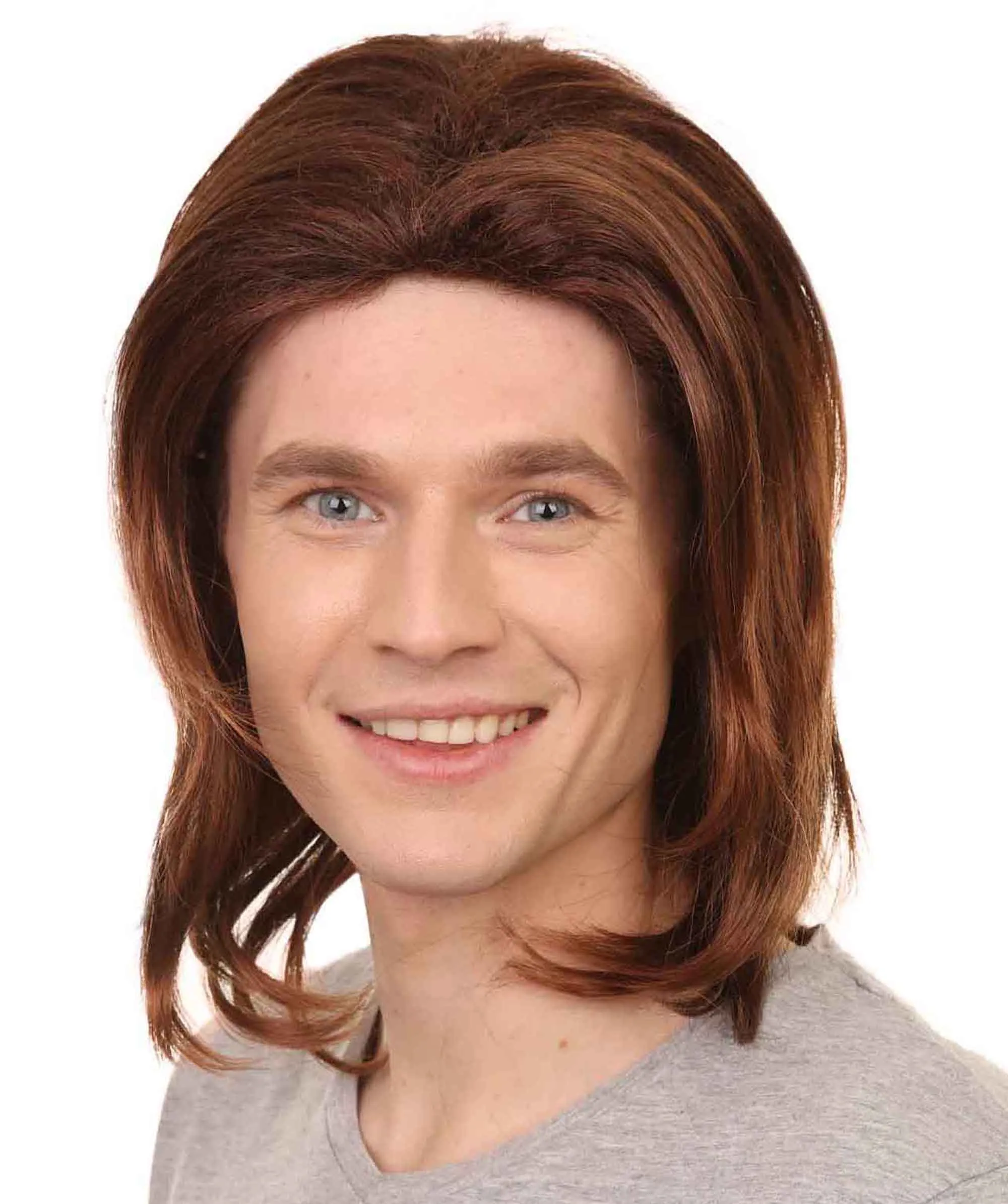 Adut Men's Fancy Wig | Cosplay Brown Wig | Premium Breathable Capless Cap.