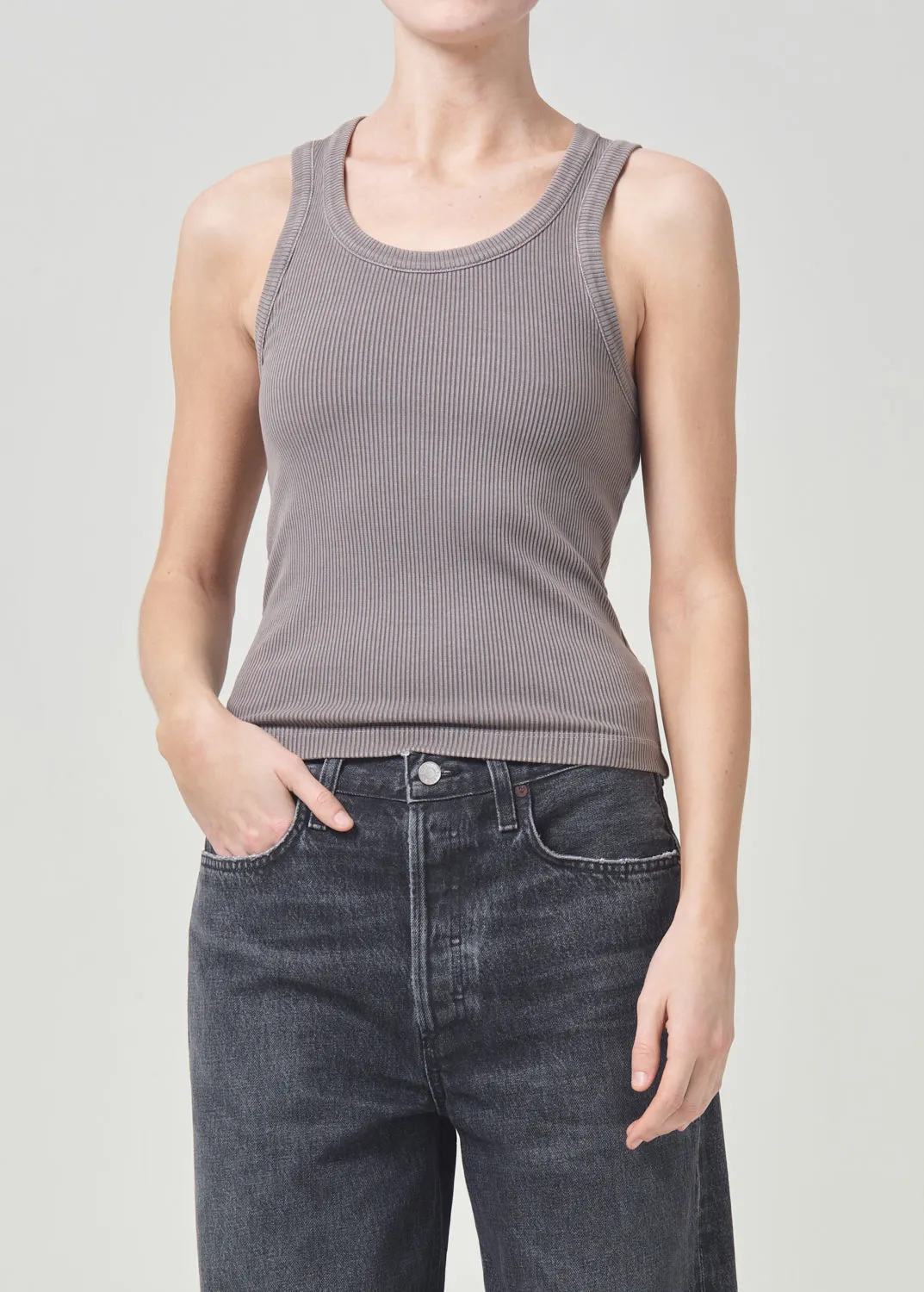 AGoldE - Organic Cotton Poppy Tank in Shaker