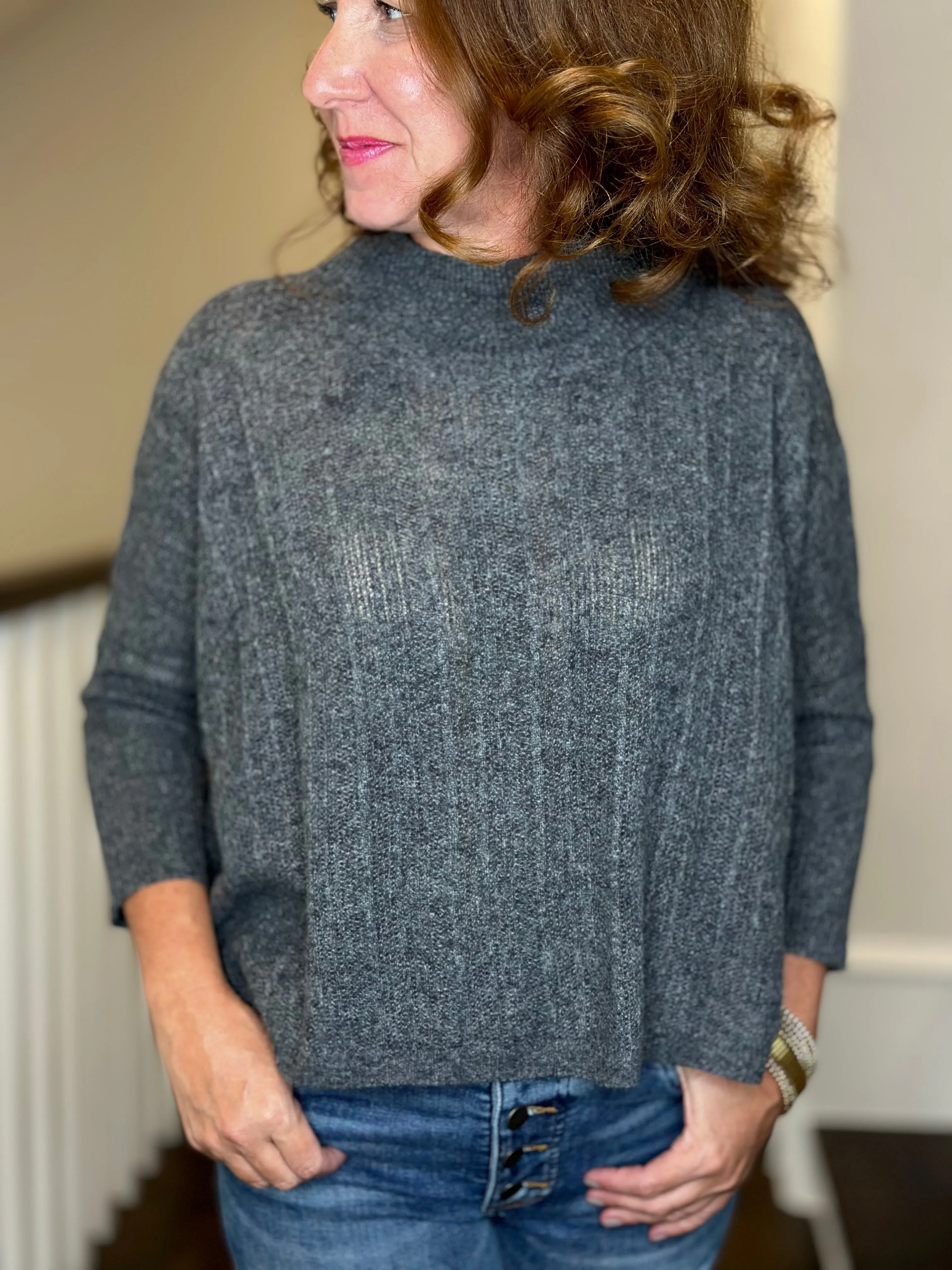 Aja Ari Sweater in Charcoal Grey