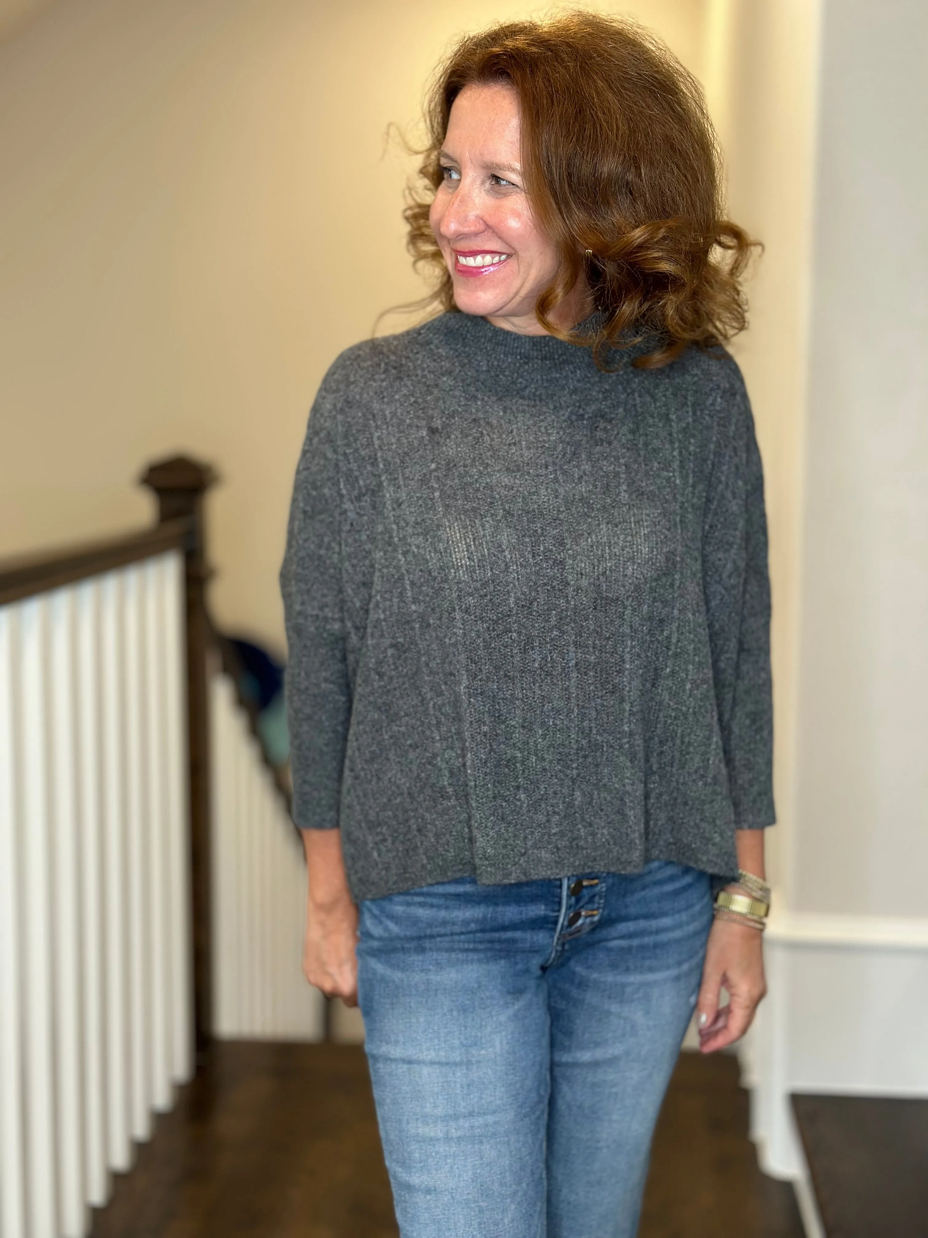 Aja Ari Sweater in Charcoal Grey