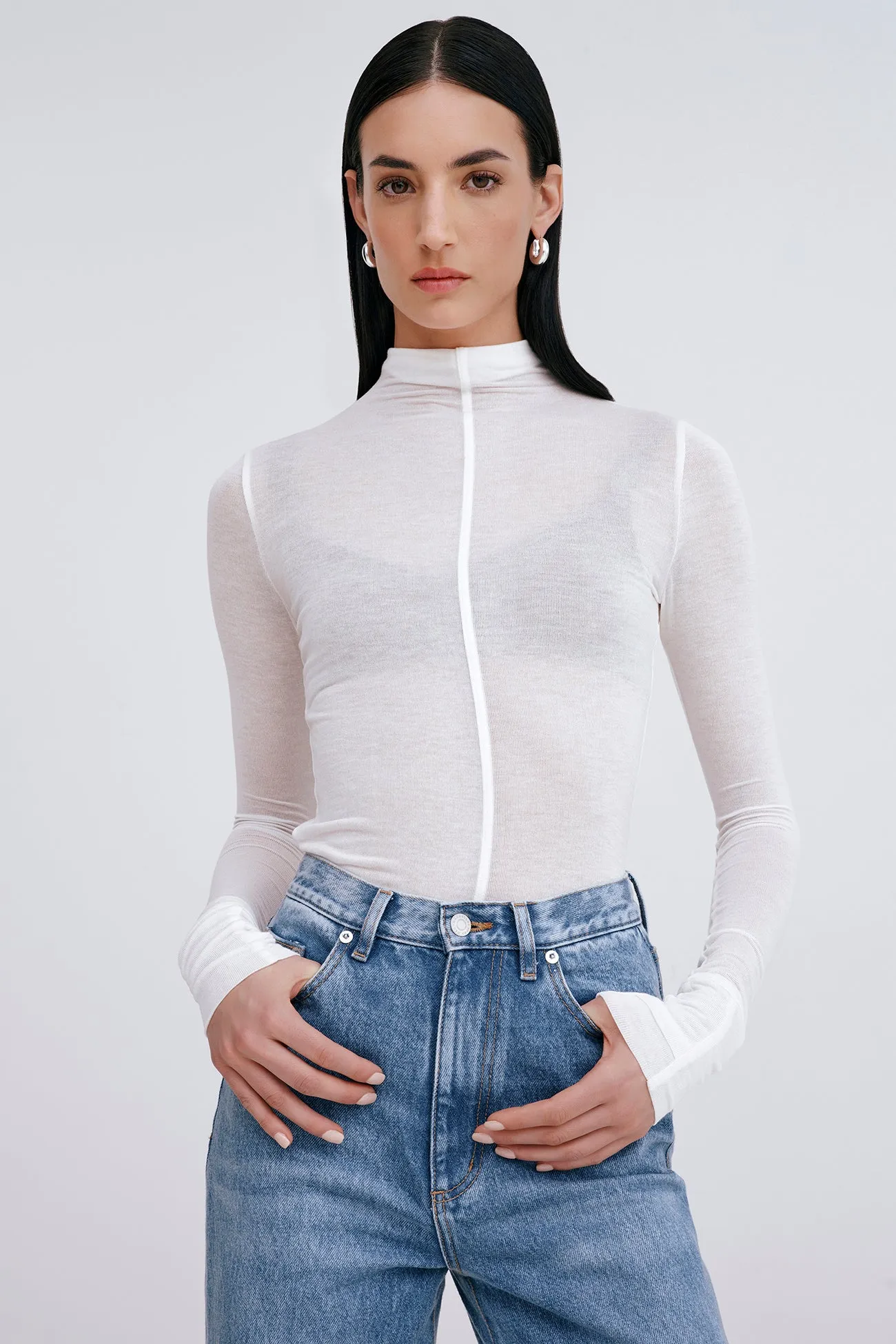 Alicia Sheer Turtleneck