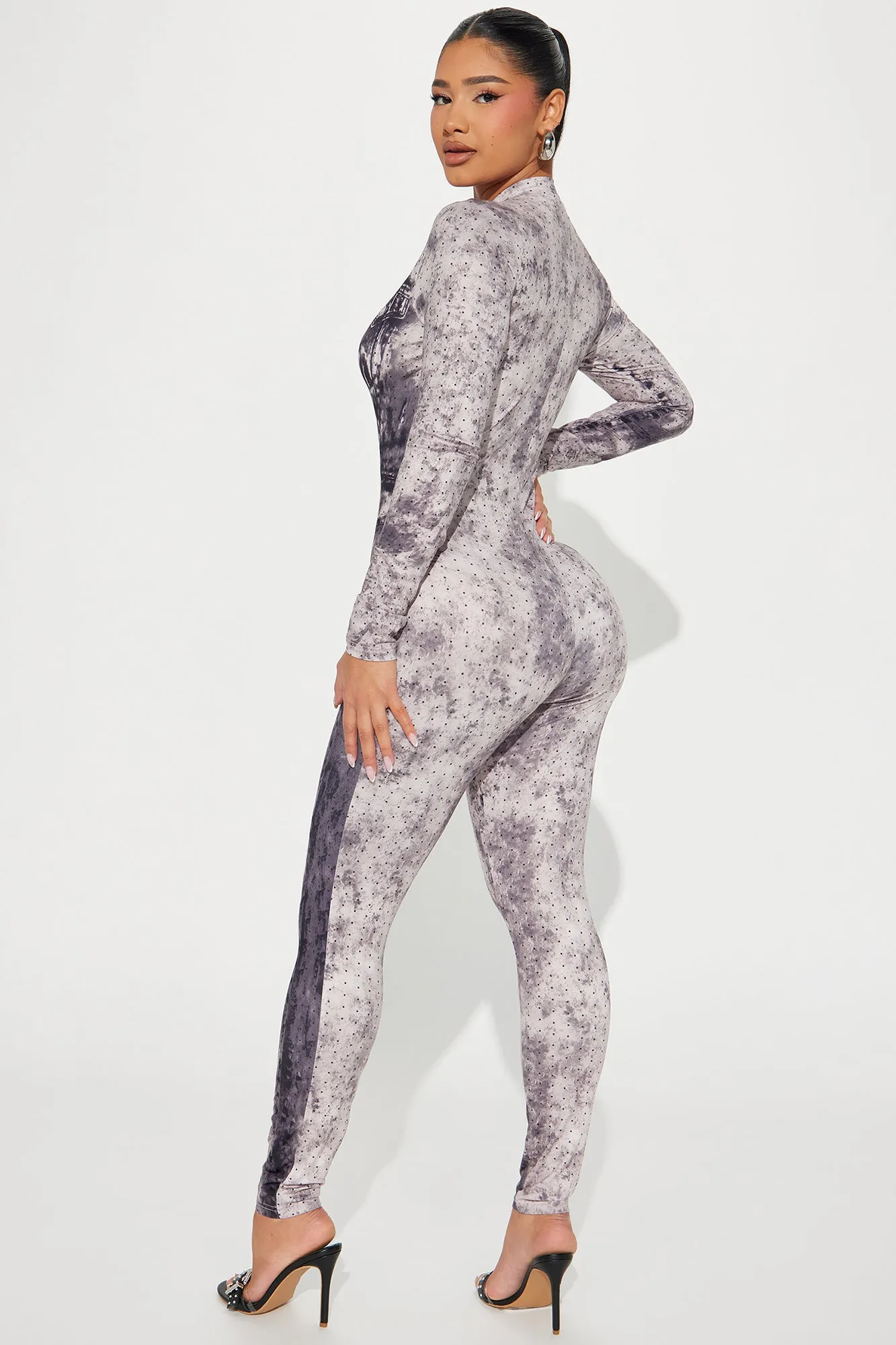 All The Way Jumpsuit - Grey/combo