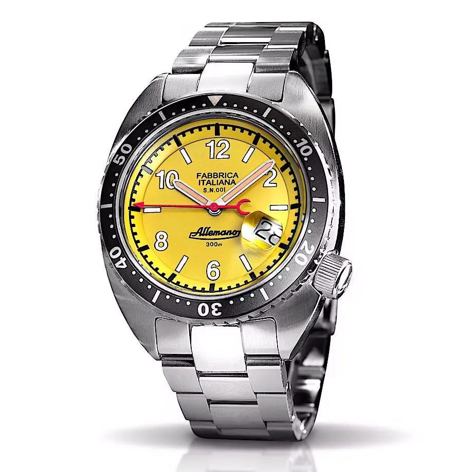 Allemano 1973 Shark Men's Yellow Watch SH-A-1973-P-Y-DP