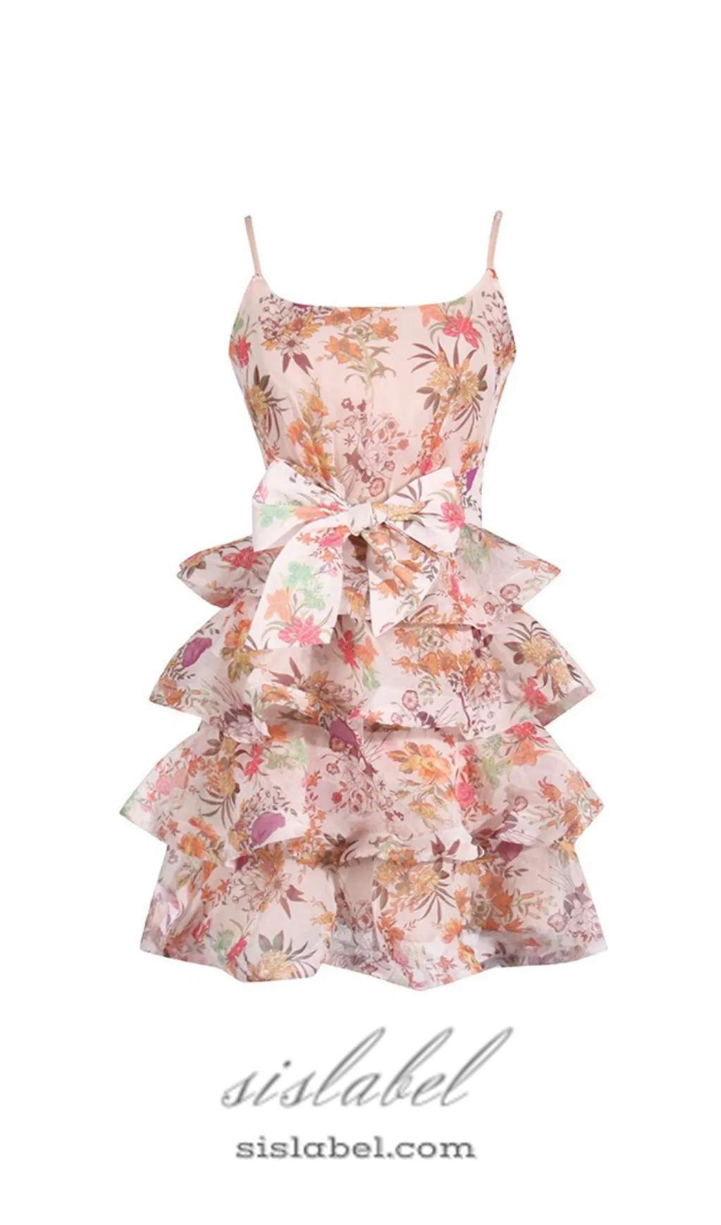 AMANDA MULTICOLOR FLORAL PRINTED RUFFLE MINI DRESS