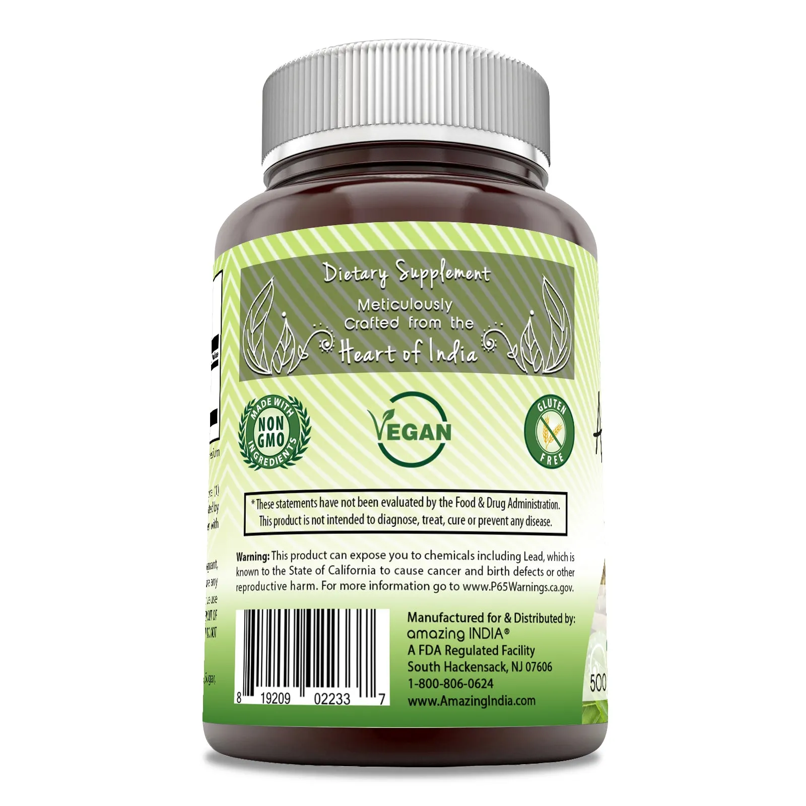 Amazing India Ashwagandha | 500 Mg | 250 Veggie Capsules