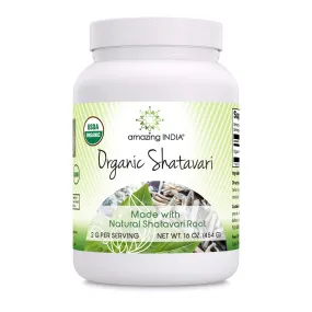 Amazing India Shatavari | USDA Organic | 16 Oz Powder | 2 Grams Per Serving