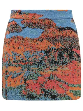 Ambush Jacquard High Waist Pencil Skirt