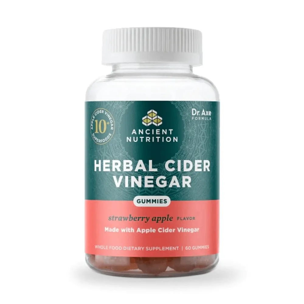 Ancient Nutrition Organic Herbal Cider Vinegar 60 Gummies