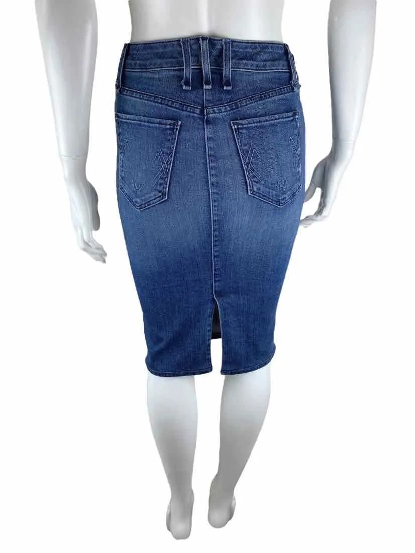 Anthropologie McGuire Women's Denim Pencil Skirt Indigo Size 26 (2) runs small