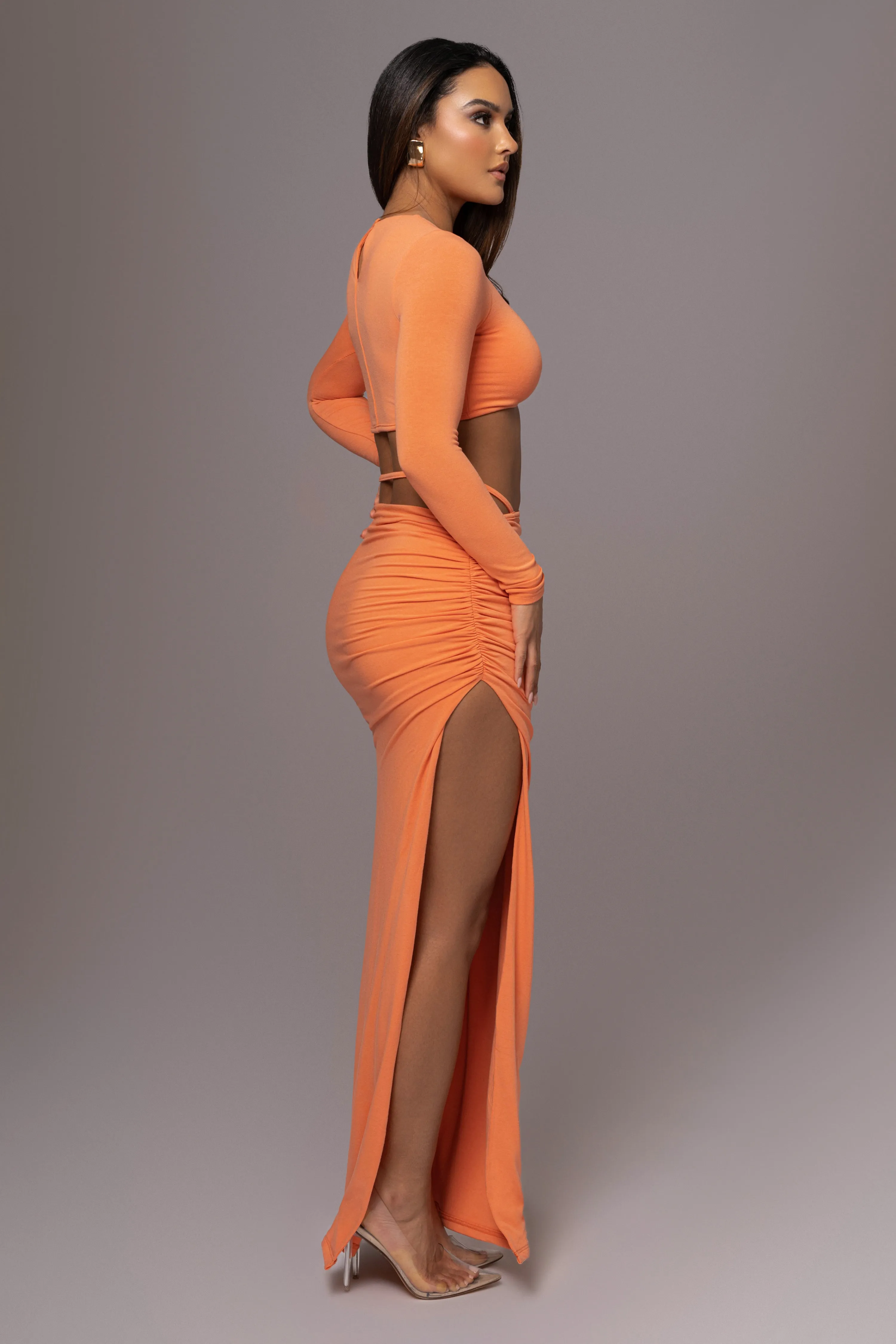 Apricot Verina Two Piece Skirt Set