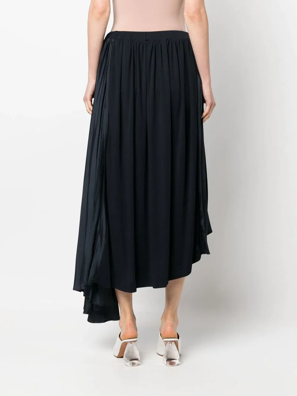 Asymm Crepe Fluid Skirt