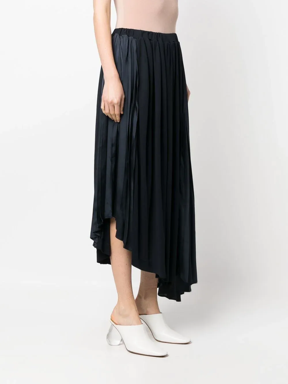 Asymm Crepe Fluid Skirt