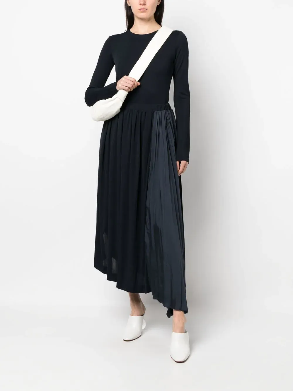 Asymm Crepe Fluid Skirt