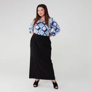 Back Pleated Long Skirt