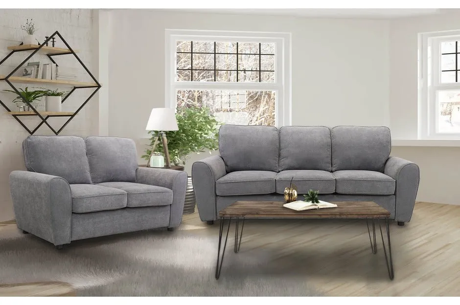 Bethany Collection Grey Sofa Set