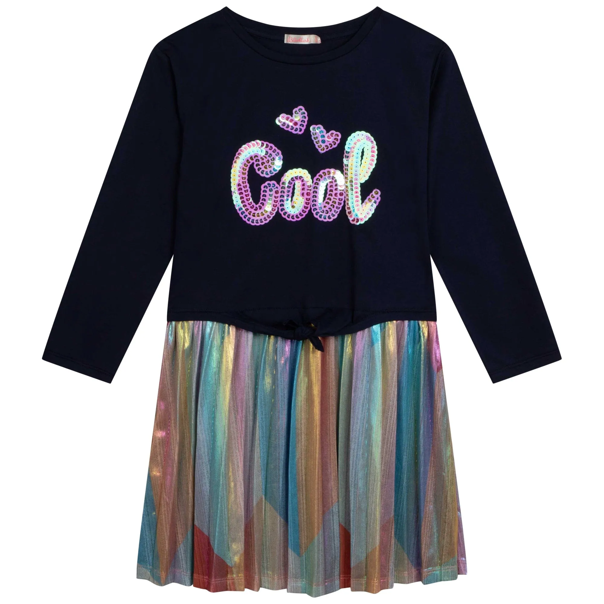 BILLIEBLUSH - Cool Metallic Dress - Navy