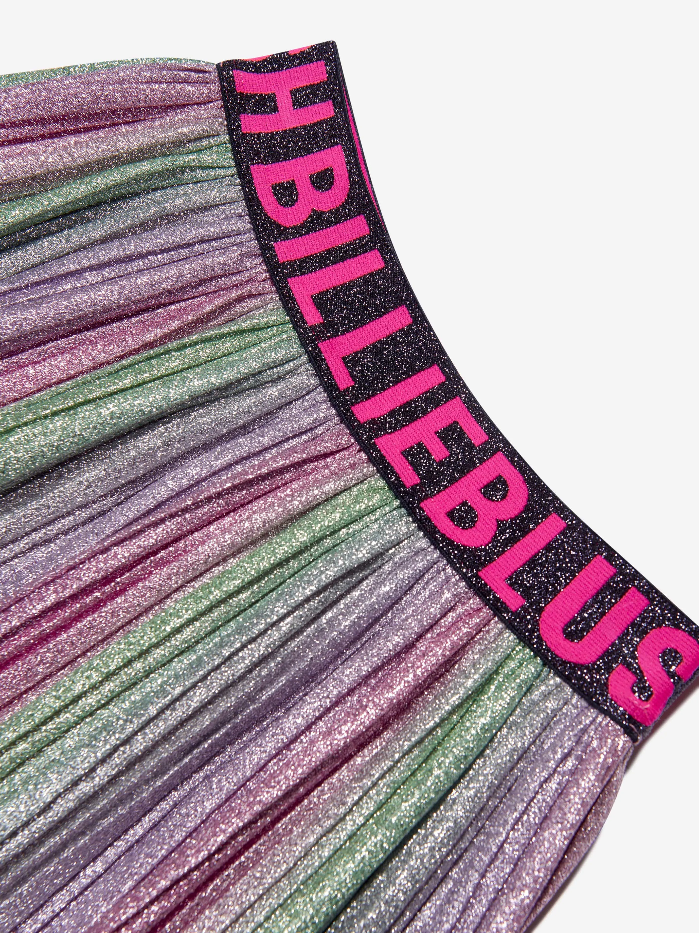 Billieblush Girls Metallic Pleated Skirt in Multicolour