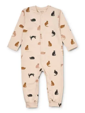 Birk Printed Pyjamas Jumpsuit ''Miauw / Apple Blossom Mix''