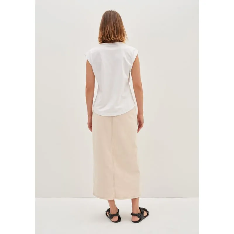 Blanca Denim Skirt | Ecru