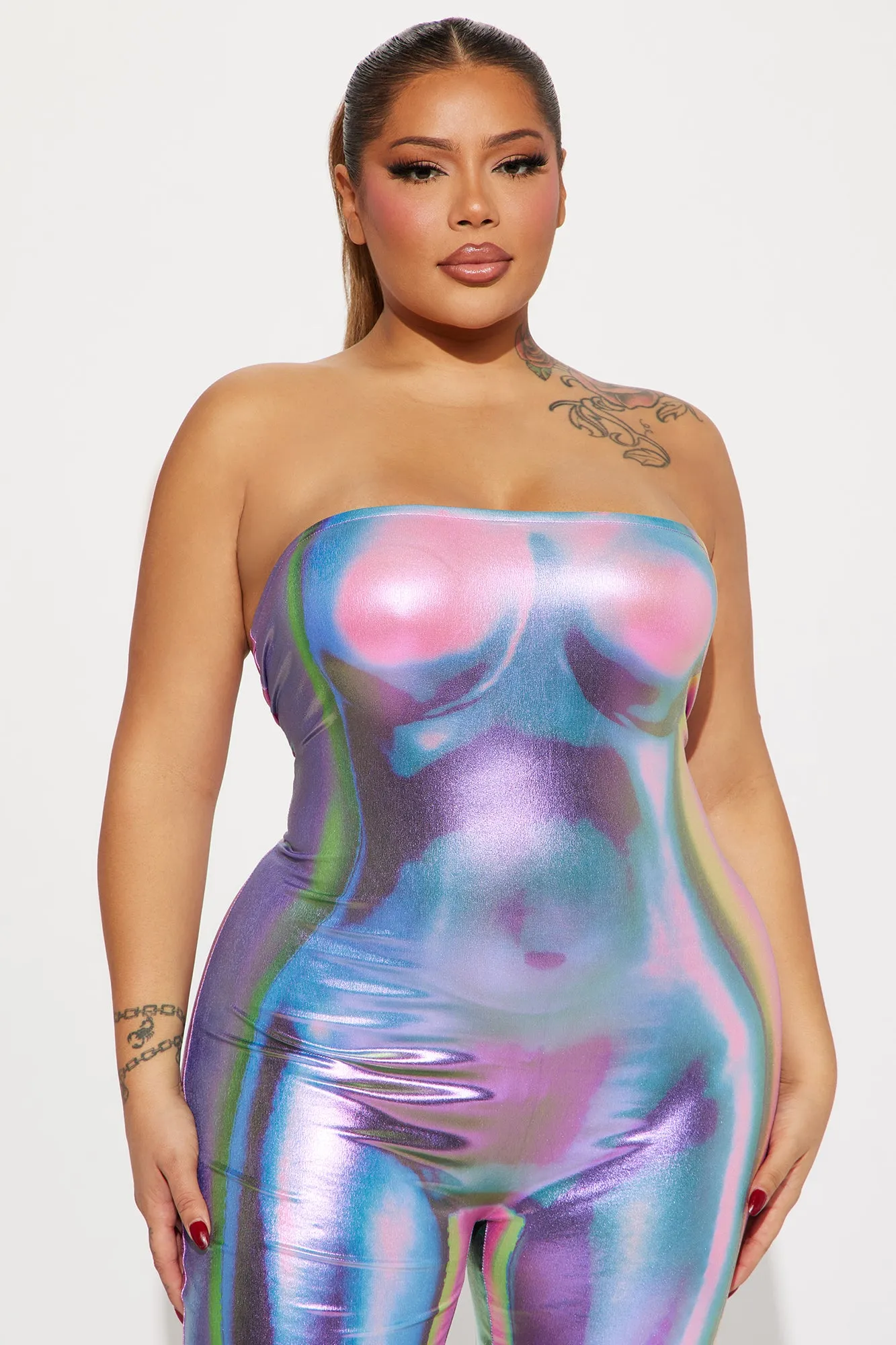 Body On Me Jumpsuit  - Purple/combo