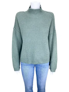 By Together Women's Mock Neck Waffle Sweater Sage Green Size S (runs big)