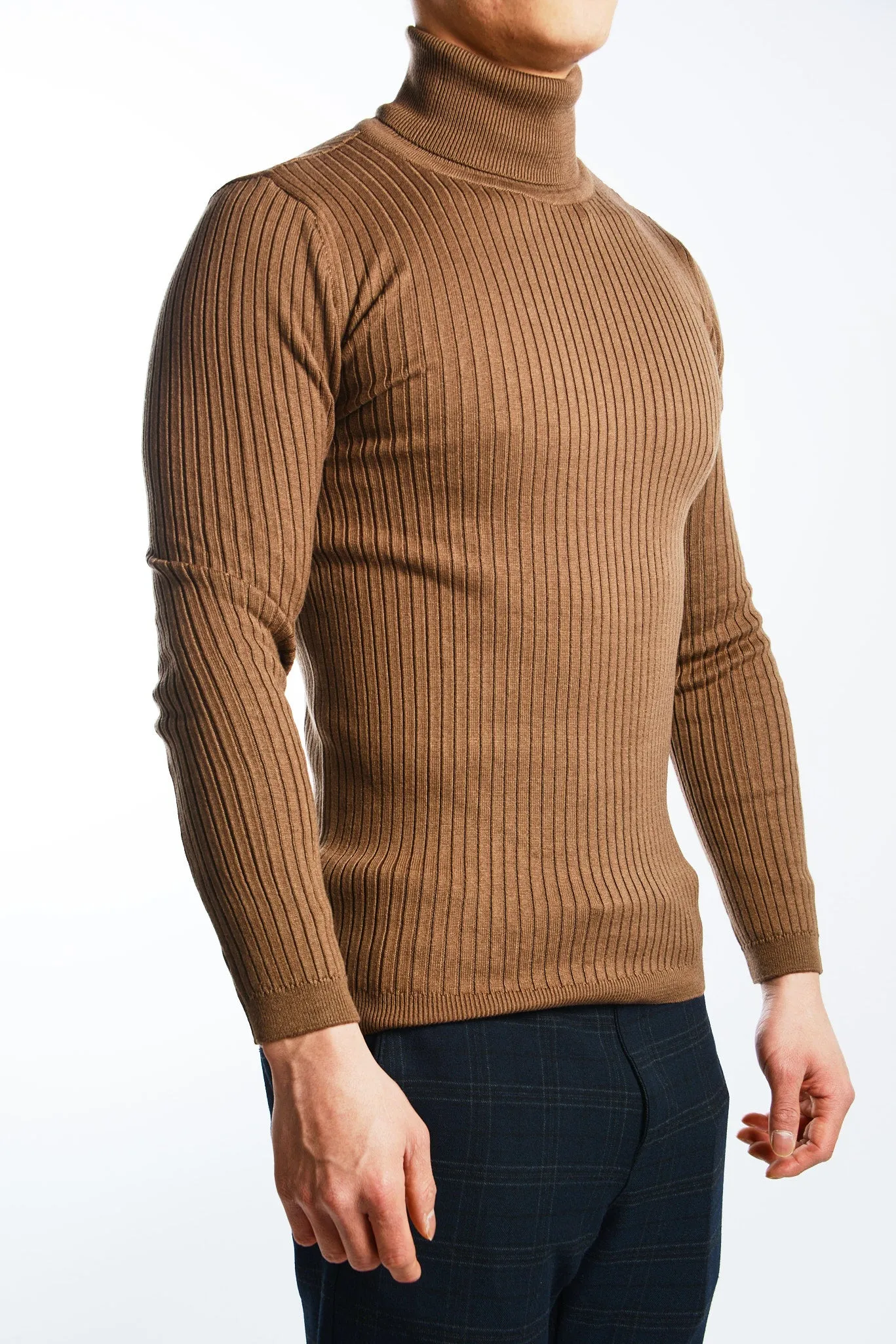 Cambridge Ribbed Turtleneck Euro Sweater