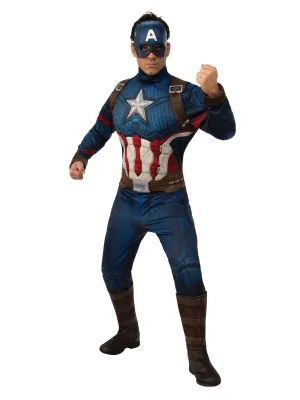 Captain America Avengers Endgame Marvel Superhero Fancy Dress Adult Costume