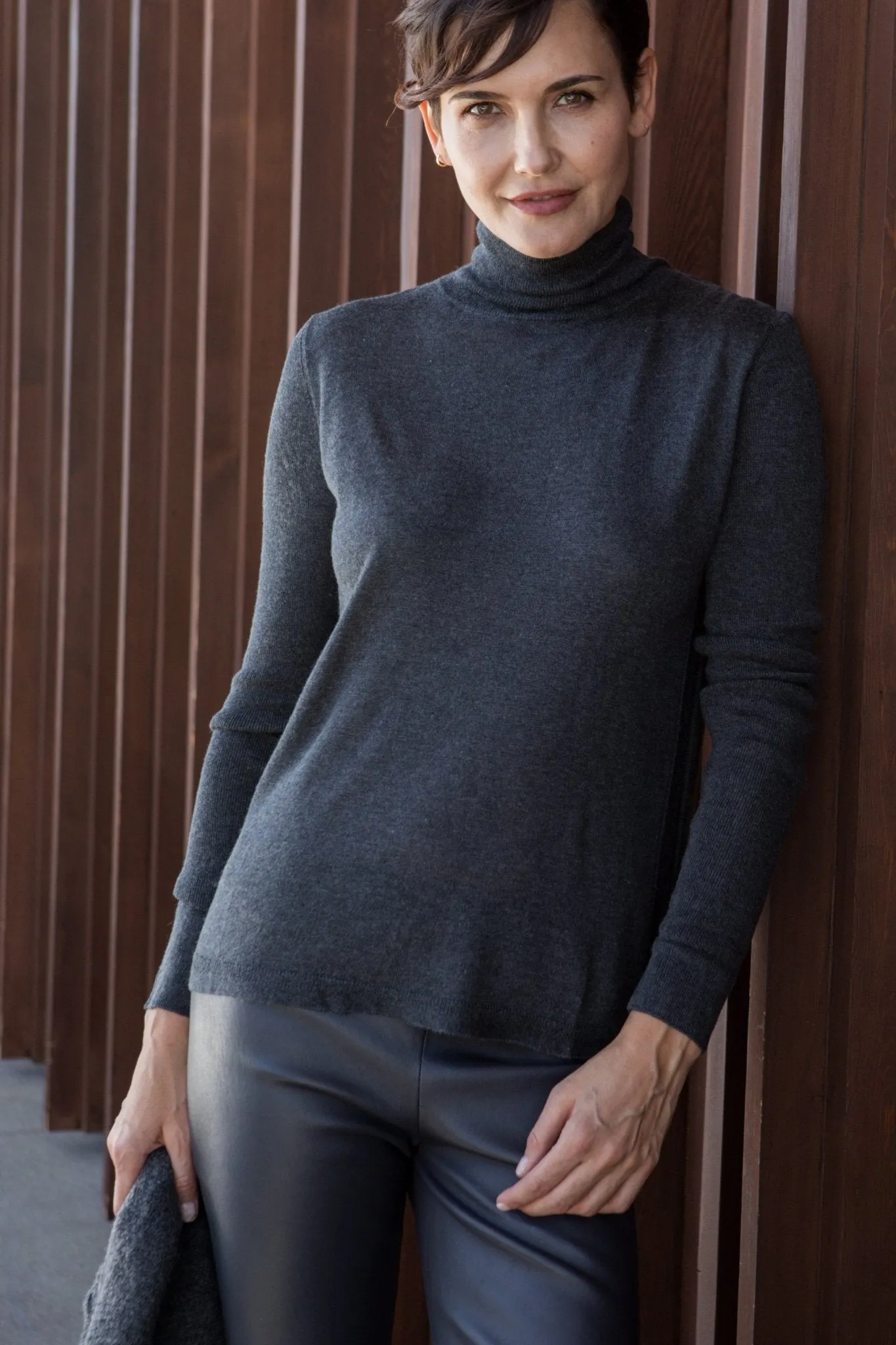 CARLOTA TURTLENECK IN FINE SILK CASHMERE BLEND