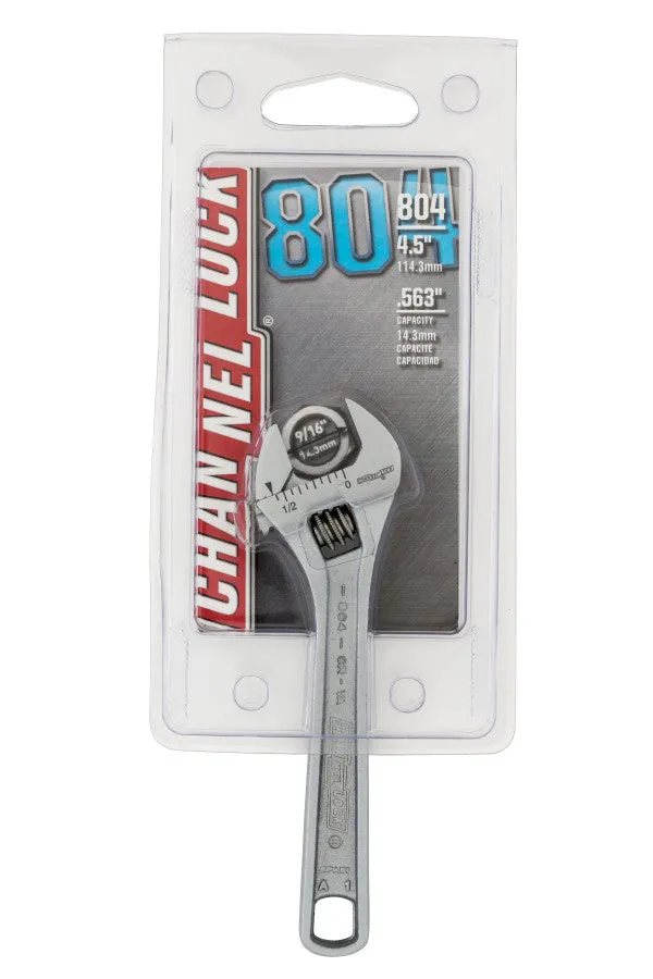 Channellock 804 4-Inch Chrome Adjustable Wrench