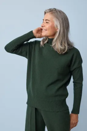 Chunky Turtle Knit Forest Green