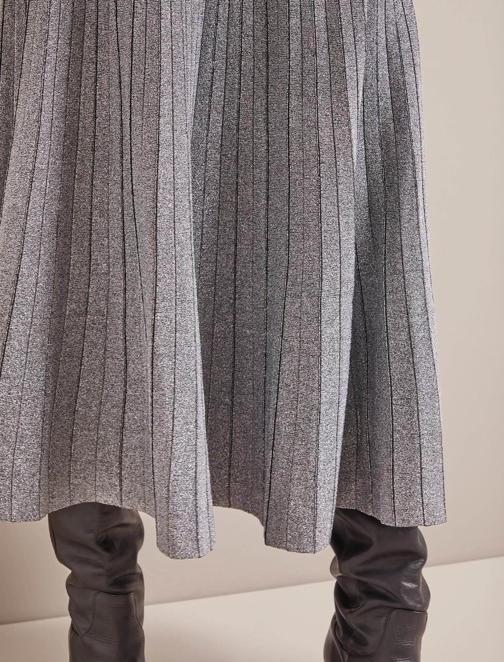 Colette Lurex Skirt - Silver