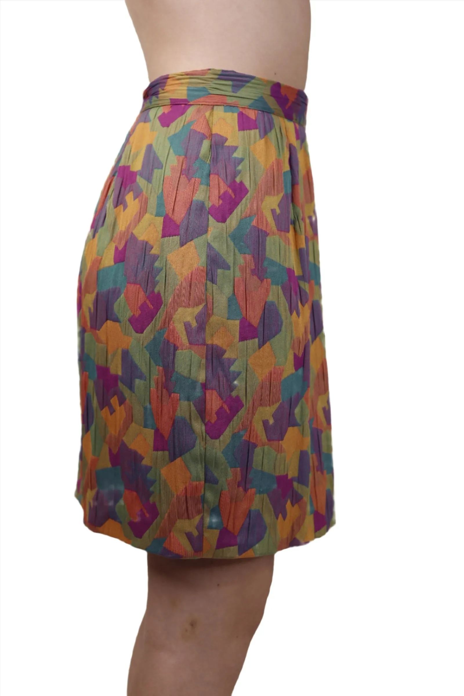 Colorful Patterend Skirt 1990s