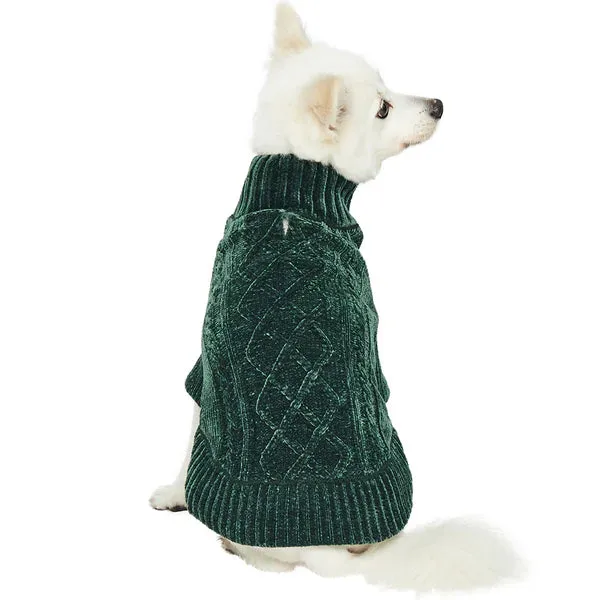 Cozy Dreams Dog Sweater in Dark Green