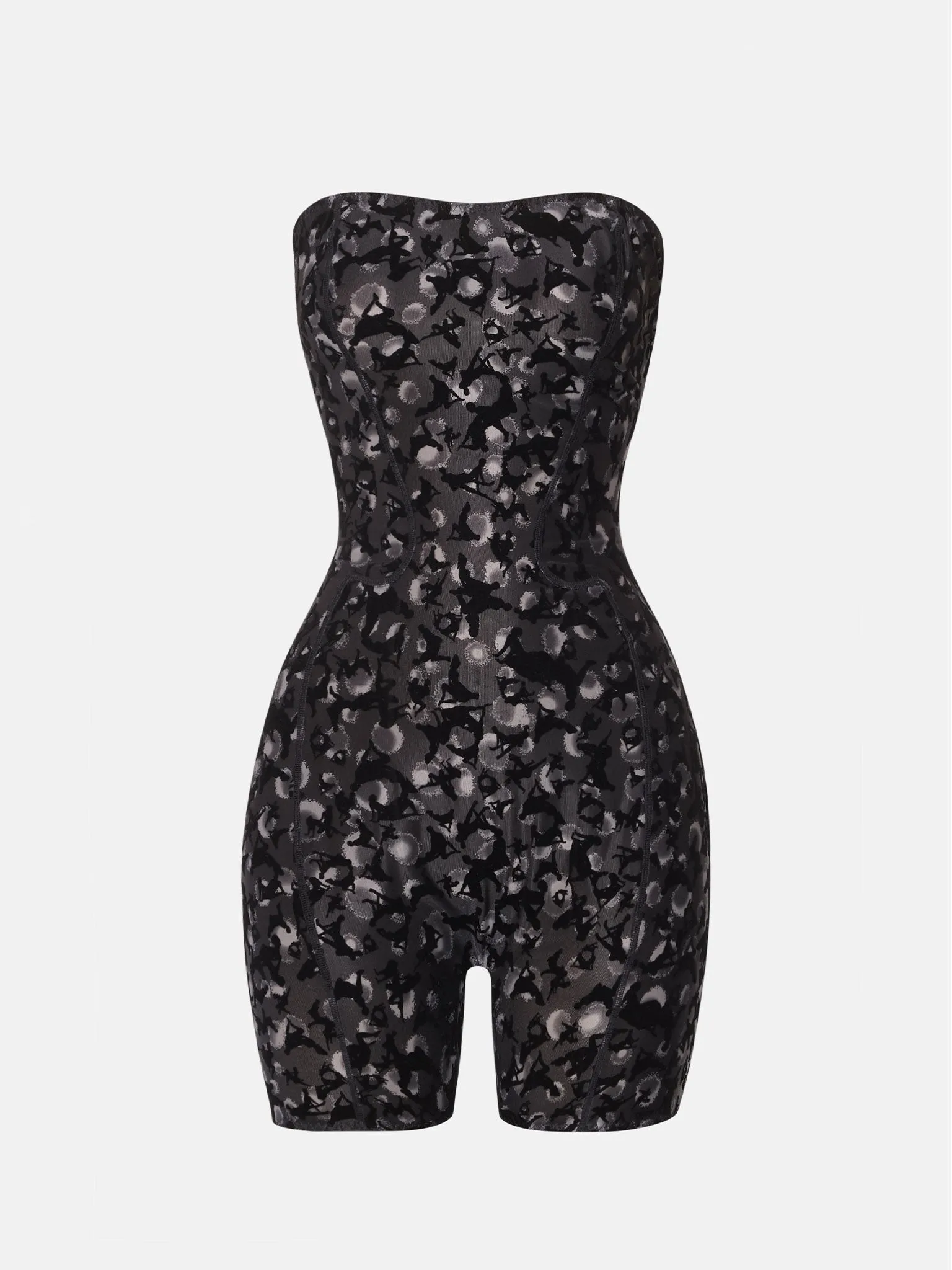 Darling Playsuit Black Leopard Print