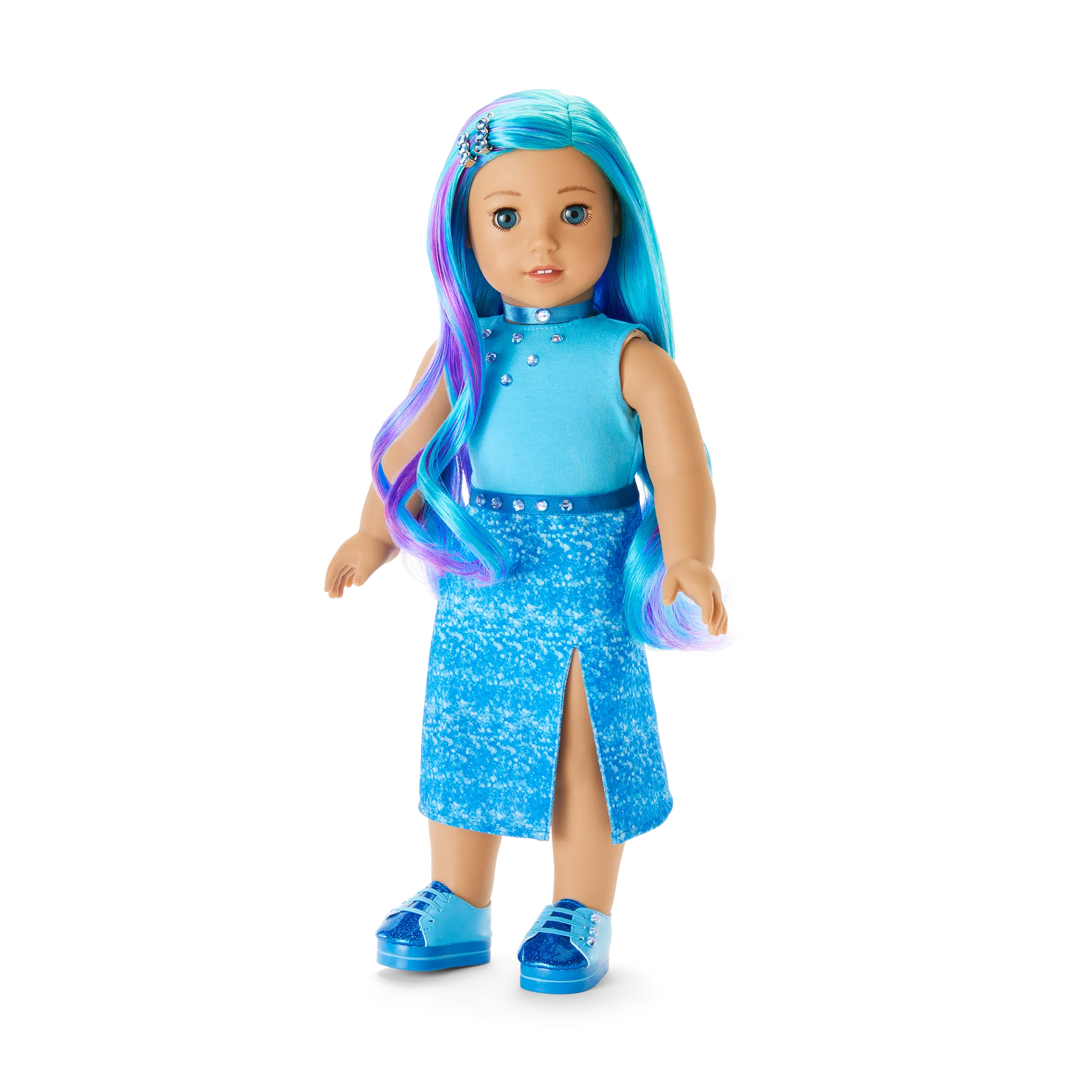 December Blue Beauty Topaz Outfit for 18-inch Dolls