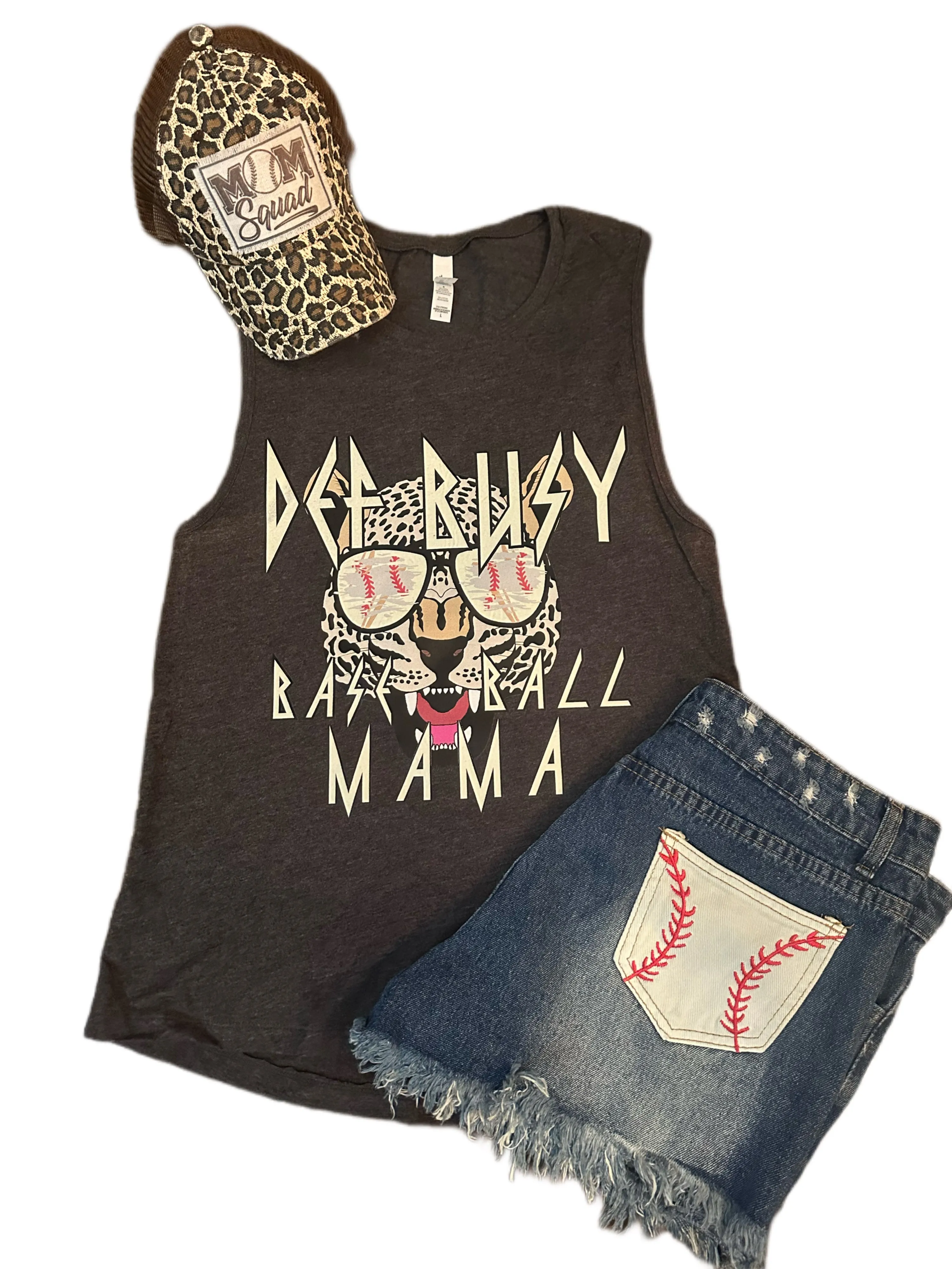 Definitely Busy Mama (Baseball & Softball) Tank Top