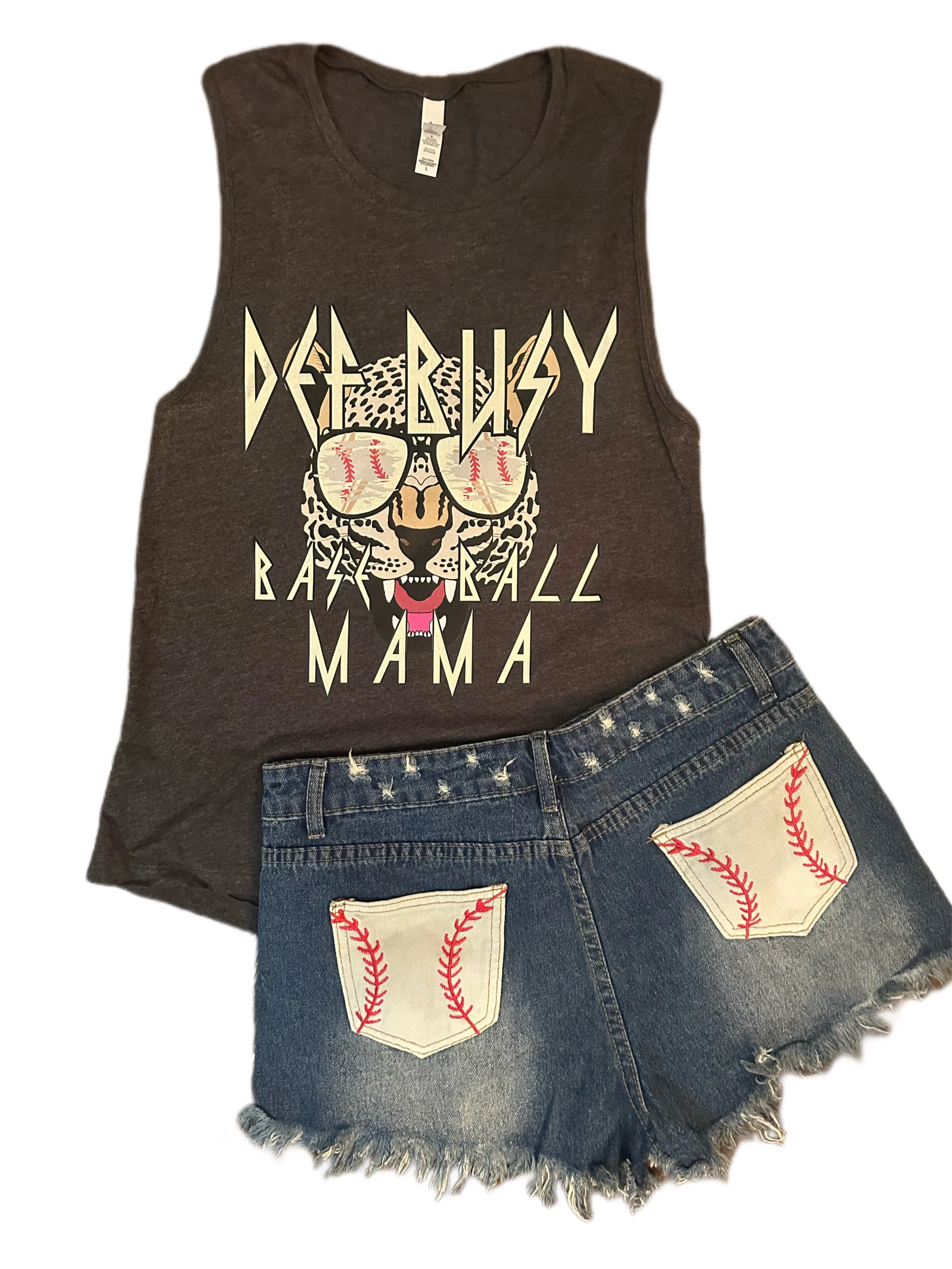 Definitely Busy Mama (Baseball & Softball) Tank Top